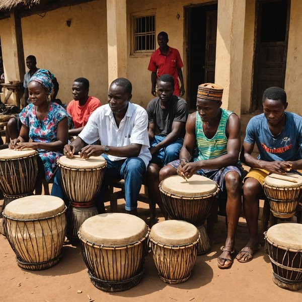 Où apprendre la fabrication de tambours traditionnels en Ghana?